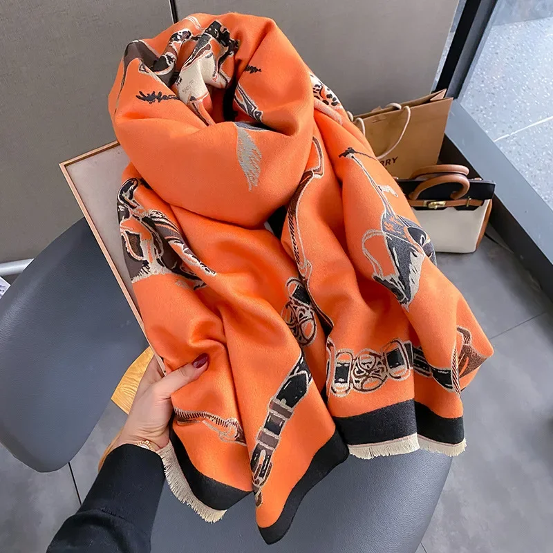 Woven Scarf Blanket - Châle Pashmina chaud de luxe pour