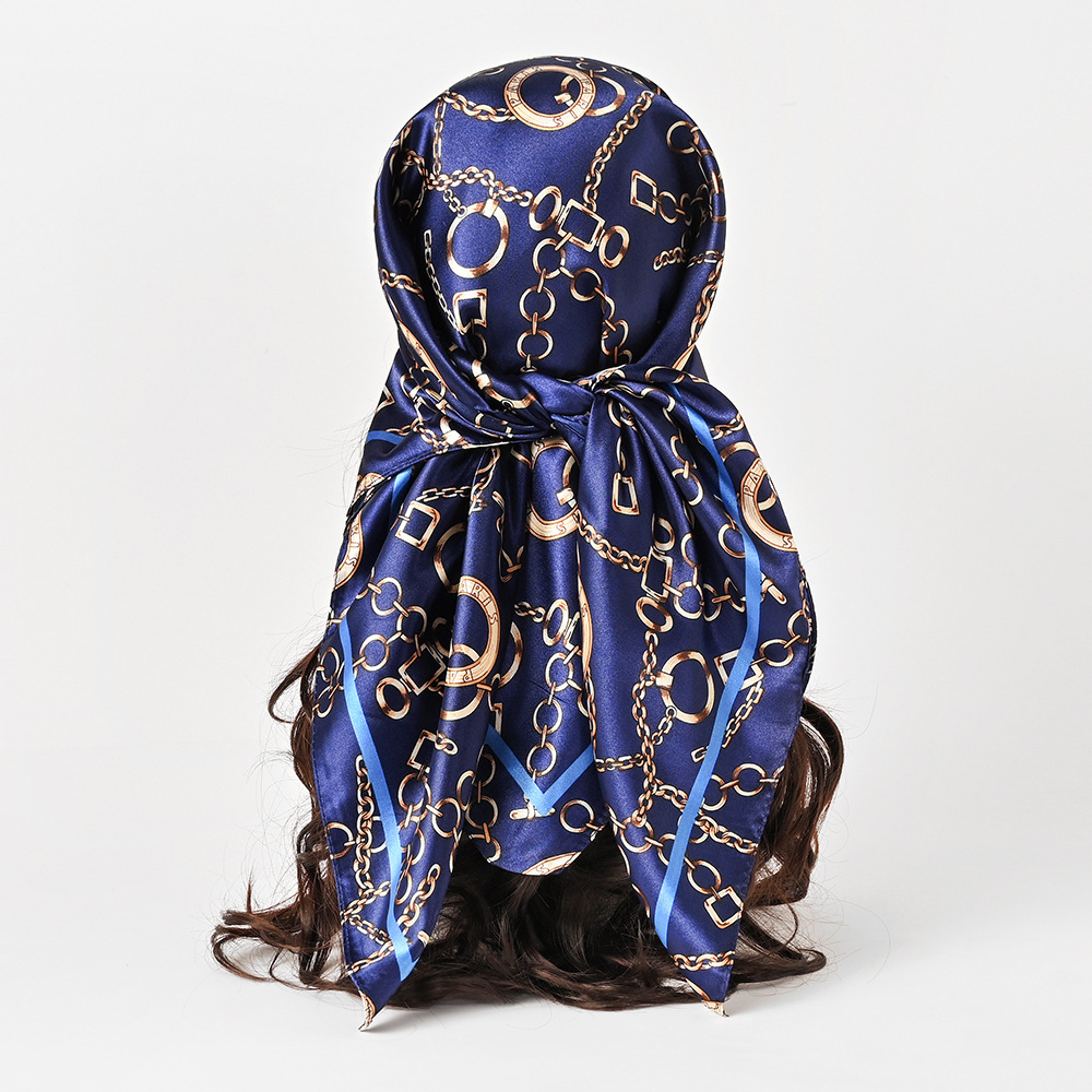 Foulard carré en satin de 90 c - Head Wrap Turban avis et prix